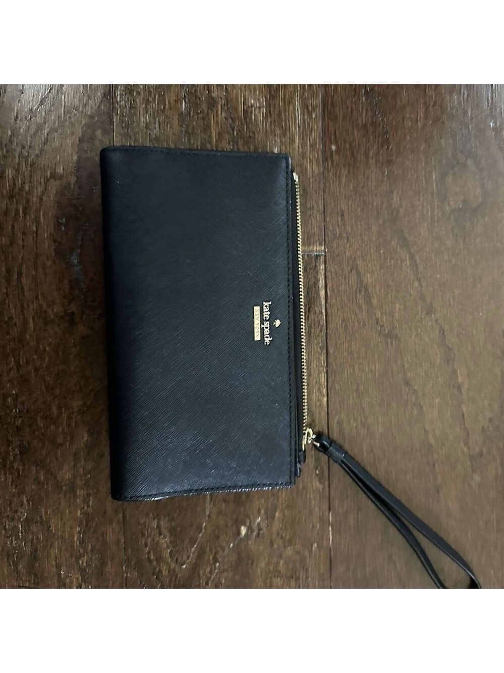 Kate Spade Black Leather Wristlet/wallet-EUC - Picture 10 of 11
